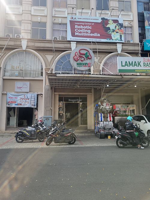 Outside at Kaixin Vegan Bistro in Bogor