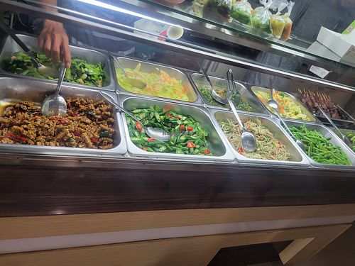 Buffet at Kaixin Vegan Bistro in Bogor
