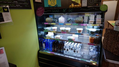 Fresh salad and sandwich ready to go at Sunshine Cafe & Juicery in Mt Juliet