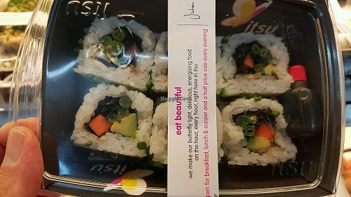 vegan sushi at STN - Itsu in Stansted