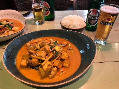 Chu Chee vegan curry + extra tofu  at Green Thai in Frankfurt