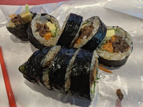 4500won soy meat gimbap at ICN - Robot - T1 in Incheon
