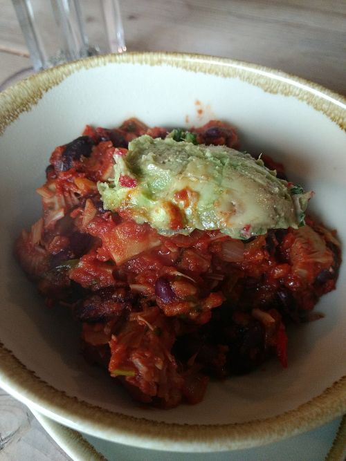 Jackfruit chilli at Redmond's in Glasgow