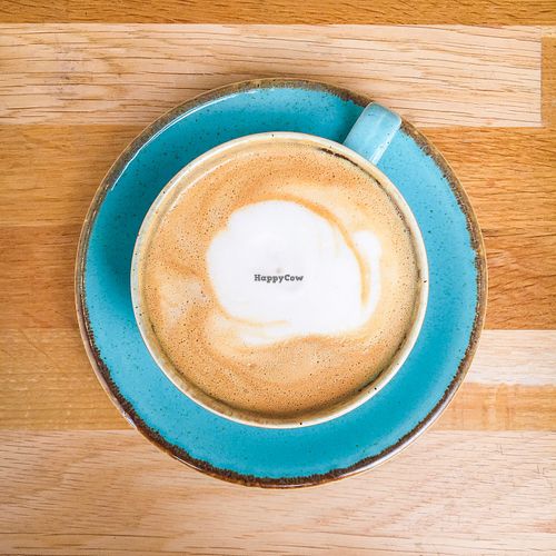 coconut flat white at Serenity Now in Glasgow