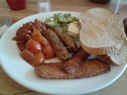 Large vegan breakfast at Shoe Tree Cafe in Newcastle Upon Tyne