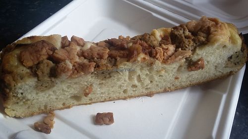 Focaccia tempeh bread at Shoe Tree Cafe in Newcastle Upon Tyne