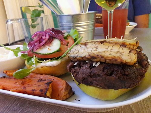 Burger at Forrest Bistro in Prague