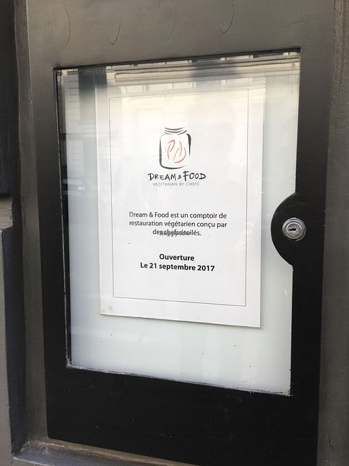 Dream & Food sign  at Dream & Food in Brussels