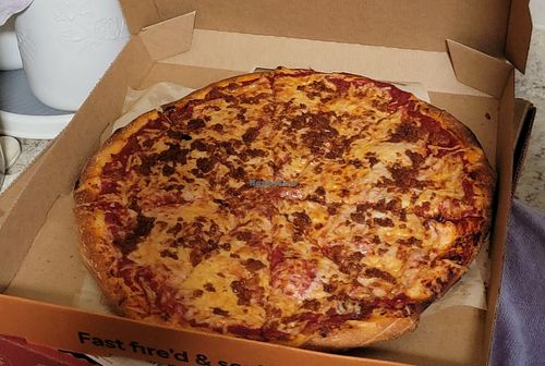 Build Your Own Pizza with Red Sauce, Vegan Cheese, and Vegan Chorizo at Blaze Pizza in Tinley Park