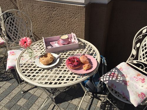 Outside  at La Donuteria in Bratislava