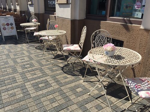 Terrace at La Donuteria in Bratislava