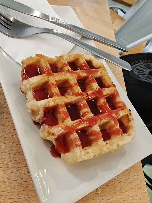 Waffle at Vegan Bombon in Alicante