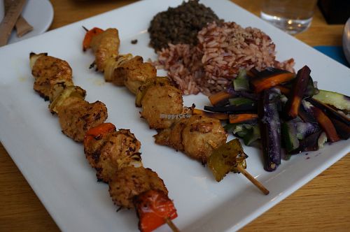 Brochettes at VegEateria in Paris