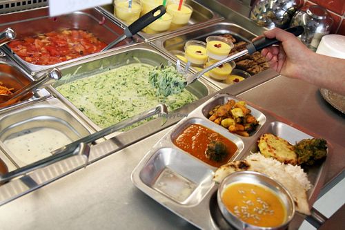 salad bar  at Thali - BBC5 in Bratislava