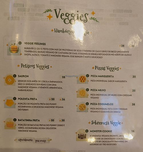 Cardápio vegano at Funny Feelings in Sao Leopoldo
