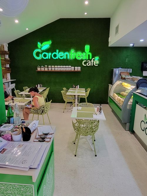 Inside at Garden Fresh Cafe in Palm Beach