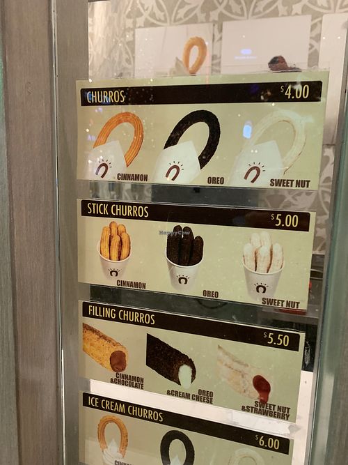 Churro options. The 3 main ones, unfilled are vegan at StreetChurros in Hollywood