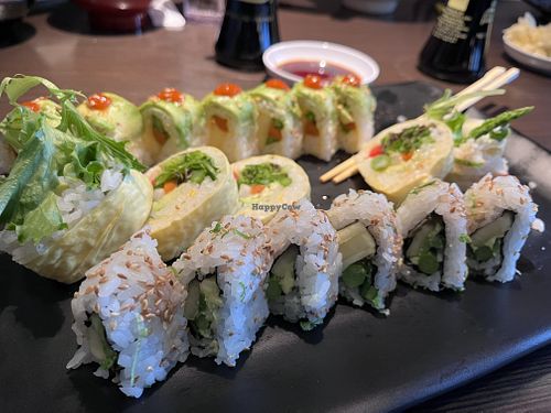 Vegan rolls   at Tsunami in South Jordan