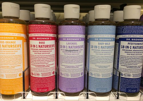 Dr. Bronner's products at Dm-Drogerie Markt - Bühlstraße in Fellbach