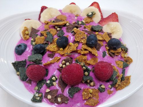 Pink flamingo at Wholesome Savour in Central Singapore