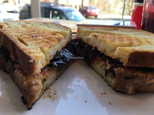 Savory portobello panini at Vegetalien in Beacon