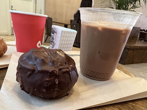 Donut and ice mocha   at Ritual Coffee Roasters in San Francisco