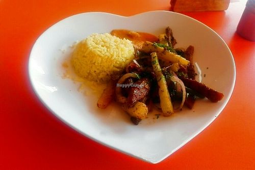 Lomo saltado at Agape Restaurante Vegetariano in Cochabamba