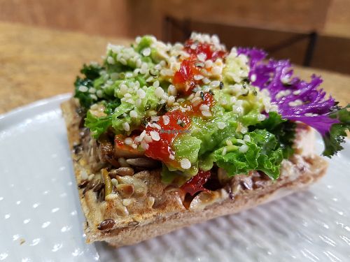 Avocado waffle at VanFruct Campineanu in Bucharest