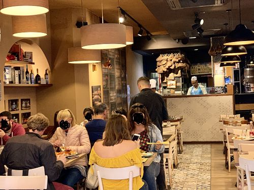 inside at Pizza in Trevi in Rome