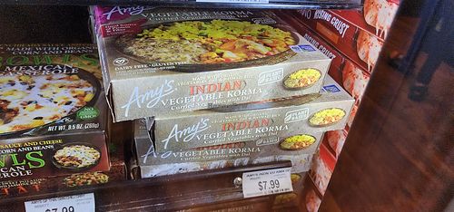 Frozen entree example June 2023 at Doud's Market in Mackinac Island