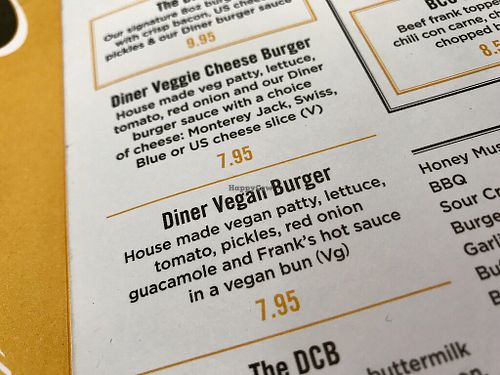 menu at The Diner - Covent Garden in London