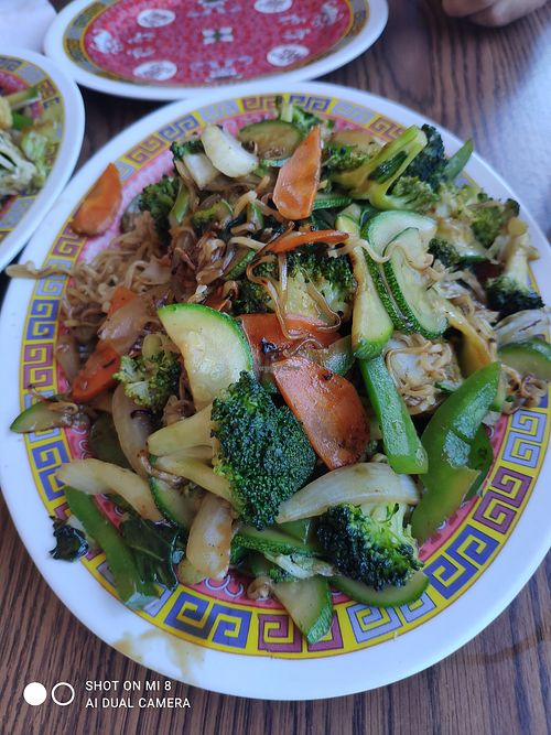 Veg noodles at Jeon San in La Paz
