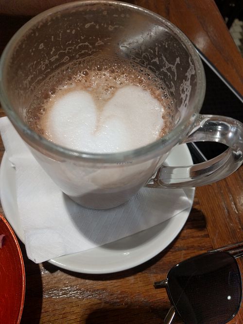 Chocolate milk at Cafe Landwer - Ramat Aviv Mall in Tel Aviv