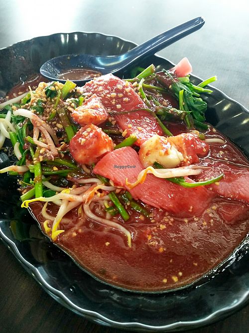 Vegetarian Cuttlefish Kangkong  at Yi Xin Vegetarian 一心素食 in Central Singapore