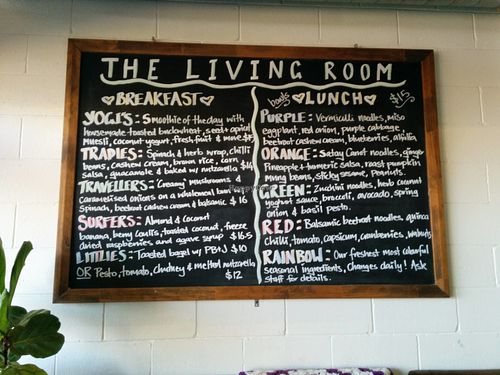 bowl meal menu at The Living Room in Devonport