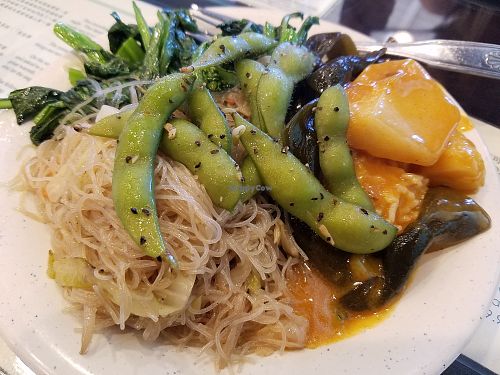 My plate of food at Sweet Veggie in Walnut