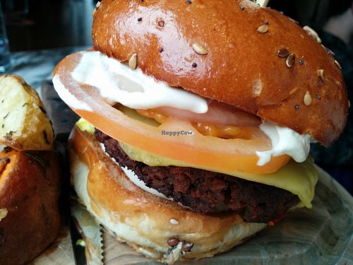 Seitan Burger at Wulf & Lamb Chelsea in London