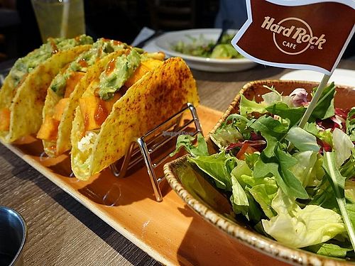 Veganised version of Tacos, no garlic no onion  at Hard Rock Cafe - Orchard in Central Singapore