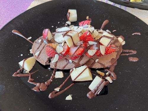 Gluten-free pancakes at Ol-Lin Vegan in Ajijic