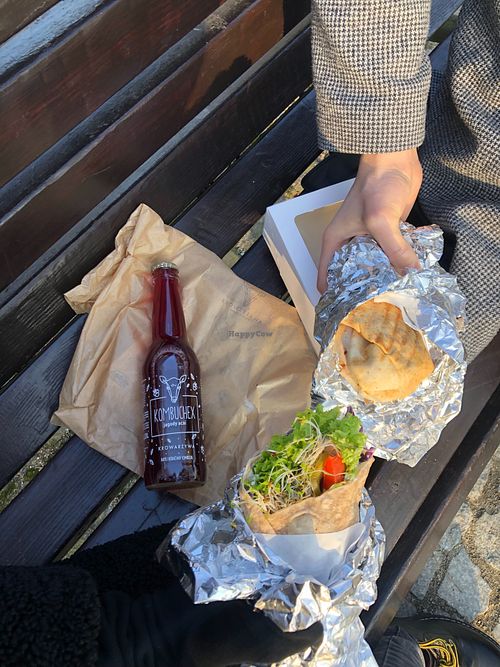 Kebab and Tempe  at Krowarzywa in Wroclaw