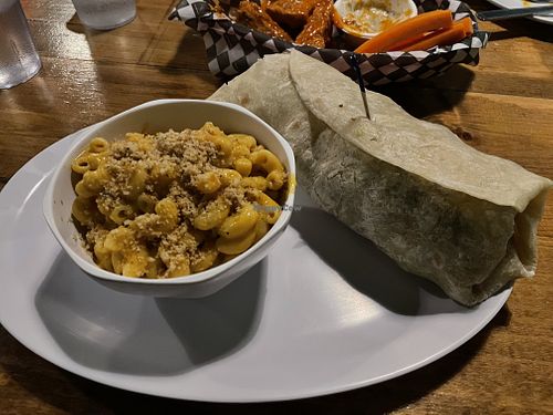 Cesar Wrap & Mac  at The Hogtown Vegan in Toronto