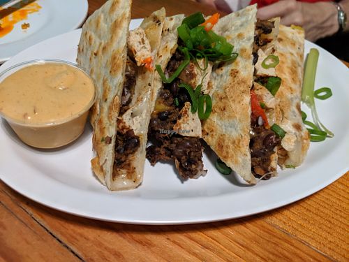 Quesadilla at The Hogtown Vegan in Toronto