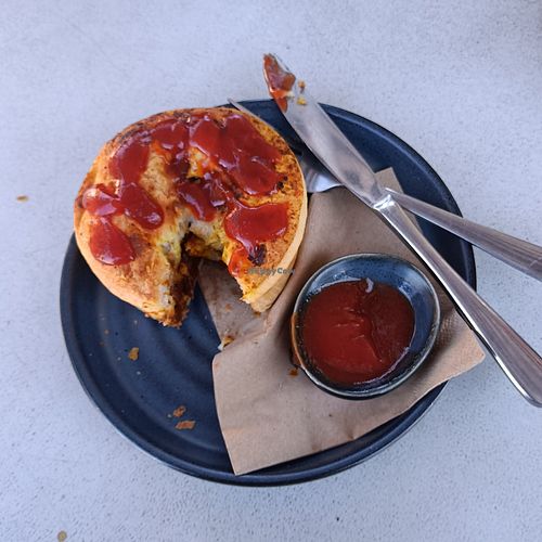 Chickpea potato curry pie at Incy Wincy in Emerald
