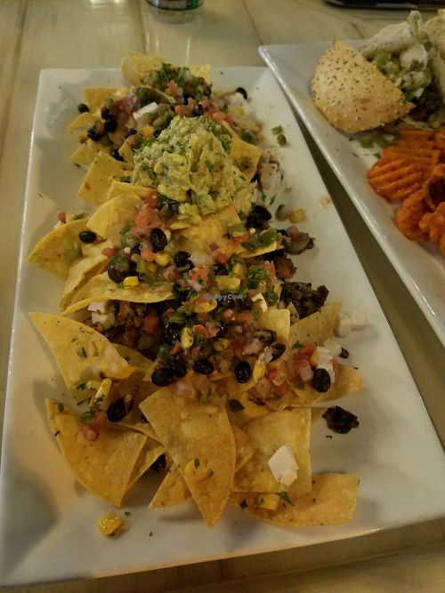 Vegan nachos at Brixens in Albuquerque