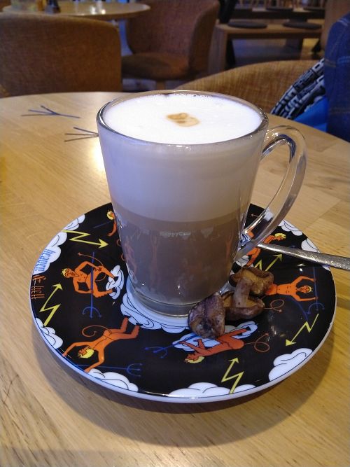 Mushroom Soy Latte (vegan) at Bagels & Beans in Venlo