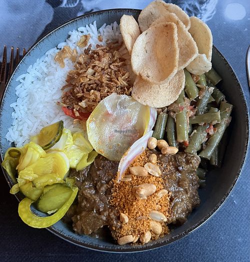 Rendang  at Backstage Vegan Kitchen in Rotterdam