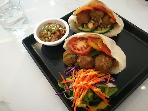 Falafel pita at Common Grounds Cafe in Vientiane