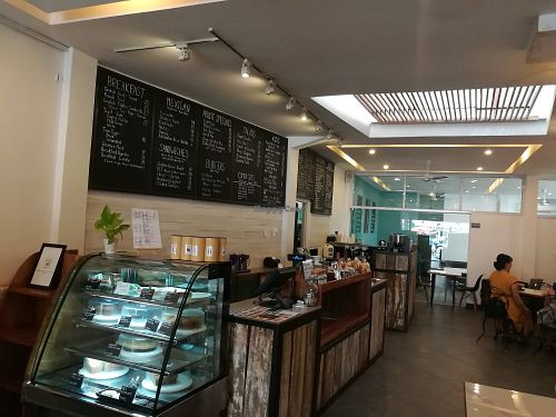 Inside at Common Grounds Cafe in Vientiane