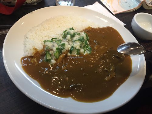 Okra-mushroom curry at Coco Ichibanya - Sumida in Tokyo