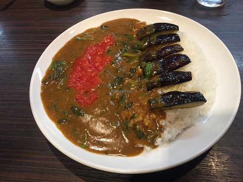 Spinach, Eggplant, Tomato curry at Coco Ichibanya - Sumida in Tokyo